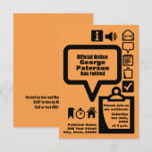 Clipart Kies je color2 Custom Retirement Party Kaart (Voorkant / Achterkant)