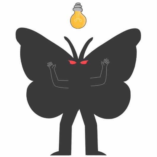 Clipart Mothman Sticker (Voorkant)