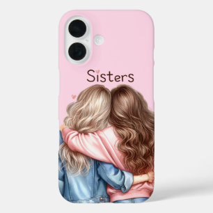 Clipart-ontwerp voor zielsverwanten - Beste vriend iPhone 16 Hoesje