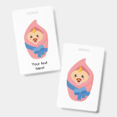 Clipart pasgeboren baby badge (Voor- en achterkant)