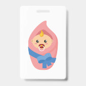 Clipart pasgeboren baby badge (Achterkant)