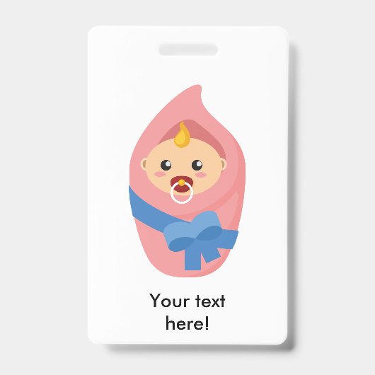 Clipart pasgeboren baby badge (Voorzijde)