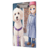 Clipboard Little Girl & Dog Cute  Klembord (Links)