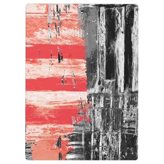 Clipboard – Red Pulse Abstract Design Klembord (Achterkant)