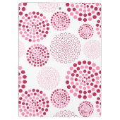 Clipboard-roze cirkelpatroon klembord (Achterkant)