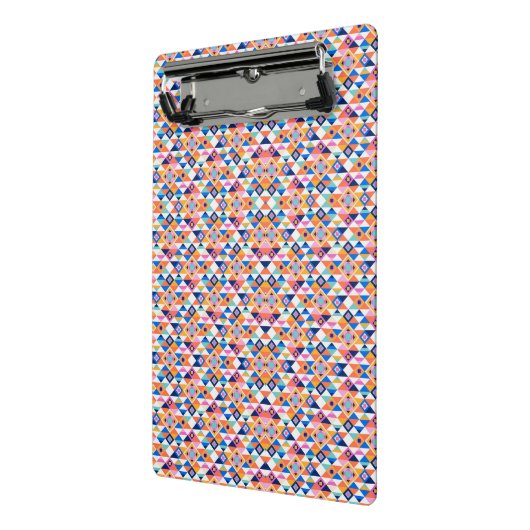Clipboard with vibrant geometric pattern  mini klembord (Angled2)