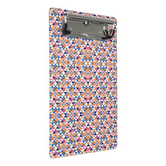 Clipboard with vibrant geometric pattern  mini klembord (Schuin)
