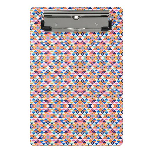 Clipboard with vibrant geometric pattern  mini klembord (Voorkant)