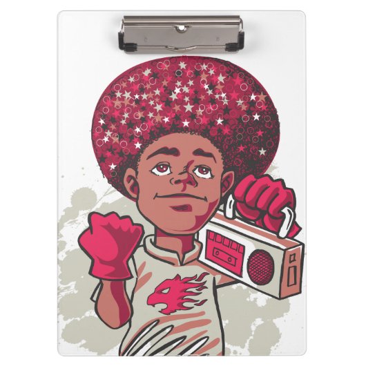 Clipboard – YOUTH Power Afro & Boombox Urban Klembord (Voorkant)