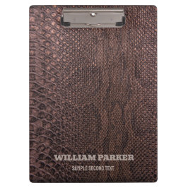 Clipbord voor het gordelmerk Brown Snakeskin Klembord