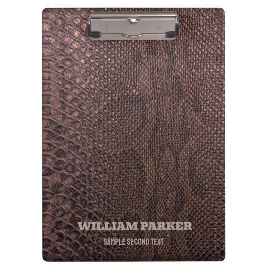Clipbord voor het gordelmerk Brown Snakeskin Klembord (Voorkant)
