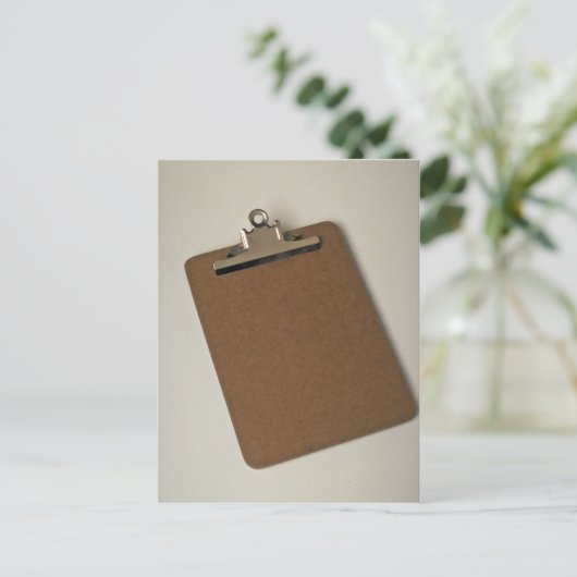 Clipbordfoto Briefkaart (Staand voorkant)