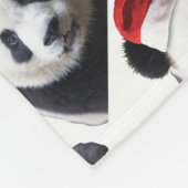 Clipped-Panda-Santa-2 Fleece Deken (Hoek)