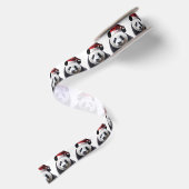 Clipped-Panda-Santa-2 Satijnen Lint (Achterkant)