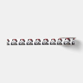 Clipped-Panda-Santa-2 Satijnen Lint (Voorkant)