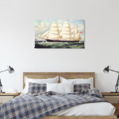 Clipper Barque "Clendovey" (olie op doek) Canvas Afdruk (Insitu (Slaapkamer))