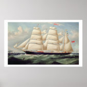 Clipper Barque "Clendovey" (olie op doek) Poster (Voorkant)