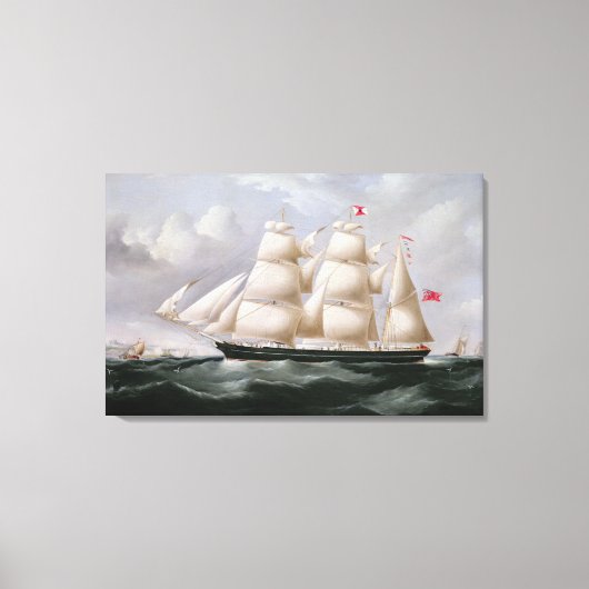 Clipper Barque 'Procymatia' van Dover (olie op kan Canvas Afdruk (Voorkant)