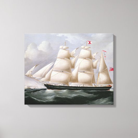 Clipper Barque 'Procymatia' van Dover (olie op kan Canvas Afdruk (Voorkant)