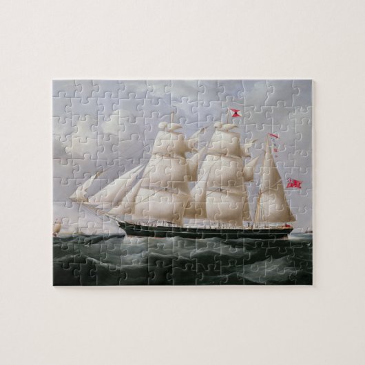 Clipper Barque 'Procymatia' van Dover (olie op kan Legpuzzel (Horizontaal)