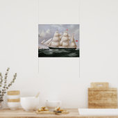 Clipper Barque 'Procymatia' van Dover (olie op kan Poster (Keuken)