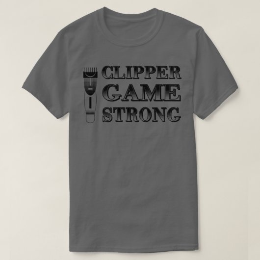 CLIPPER GAME STRONG BARBER COOL HAARSTYLIST T-SHIRT (Design voorkant)