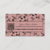 Clipper Kam Blower QR Code Haarsalon Visitekaartje (Voorkant)