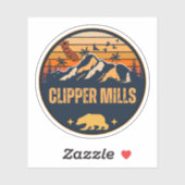 Clipper Mills, Californië Sticker (Vel)