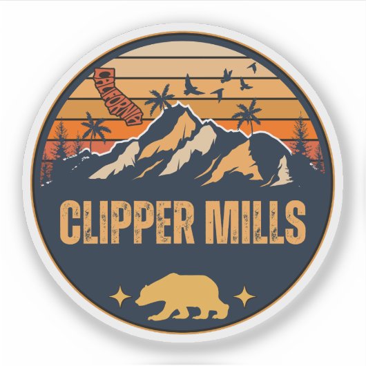 Clipper Mills, Californië Sticker (Voorkant)
