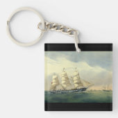 Clipper Schip De Helen Pembroke 1870 Sleutelhanger (voorkant)
