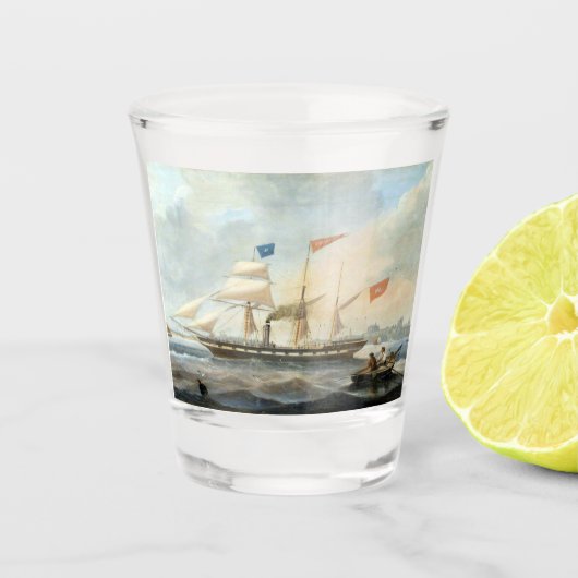 Clipper Schip de Marshall 1847 Shot Glas (Voorkant)