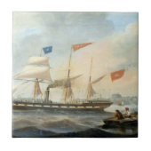 Clipper Schip de Marshall 1847 Tegeltje (Voorkant)