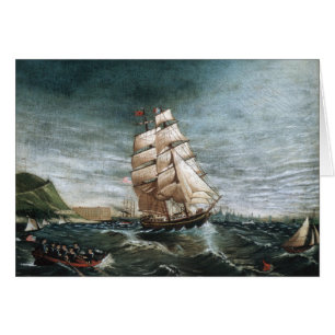 Clipper Schip in de haven van New York 1890