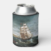 Clipper Schip in de haven van New York 1890 Blikjeskoeler (Blikje Voorkant)