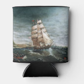 Clipper Schip in de haven van New York 1890 Blikjeskoeler (Voorkant)