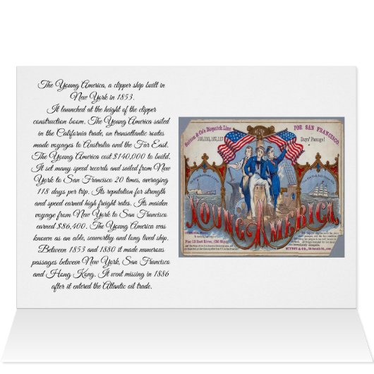 Clipper Schip Jong Amerika 1853 (Binnen Horizontaal (Boven))