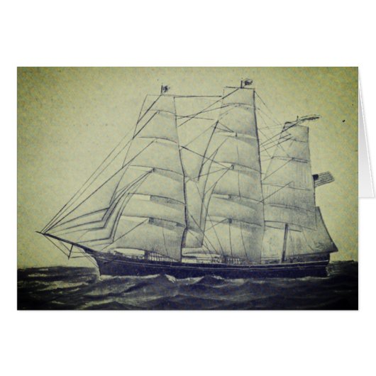 Clipper Schip Jong Amerika 1853 (Voorkant Horizontaal)
