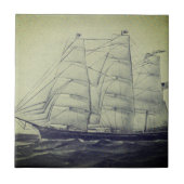 Clipper Schip Jong Amerika 1853 Tegeltje (Voorkant)