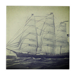 Clipper Schip Jong Amerika 1853 Tegeltje