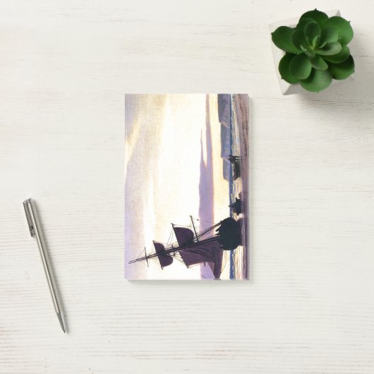 Clipper Ship Beach Sunset Bradford Post It Notes (Kantoor)