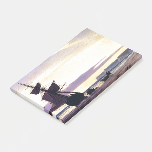 Clipper Ship Beach Sunset Bradford Post It Notes (Schuin)