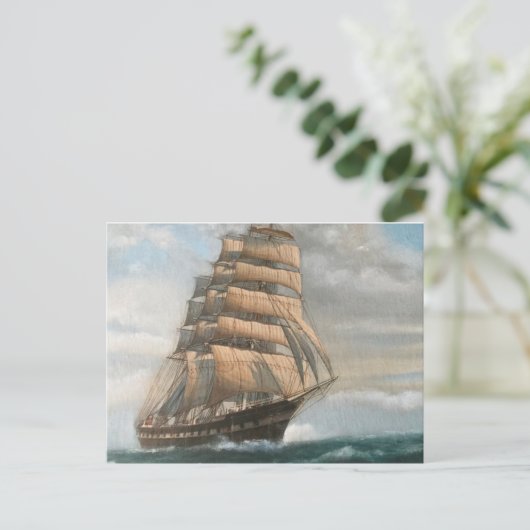 Clipper Ship Briefkaart (Staand voorkant)