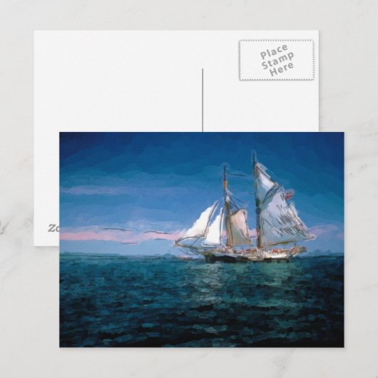 Clipper Ship Briefkaart (Voorkant / Achterkant)