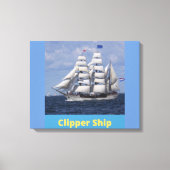 Clipper Ship British Kapitein Canvas Wall Art (Voorkant)