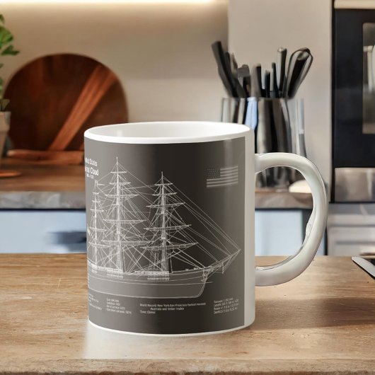 Clipper Ship Flying Cloud - Blauwdruk PDF Koffiemok