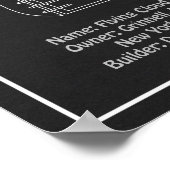 Clipper Ship Flying Cloud - Blauwdruk PDF Poster (Hoek)