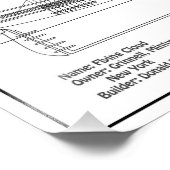 Clipper Ship Flying Cloud - Blauwdruk voor schepen Foto Afdruk (Hoek)