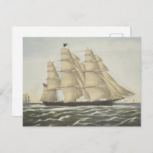 Clipper Ship, Flying Cloud Briefkaart (Voorkant / Achterkant)