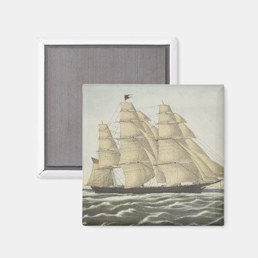 Clipper Ship, Flying Cloud Magneet (Voorkant / Achterkant)