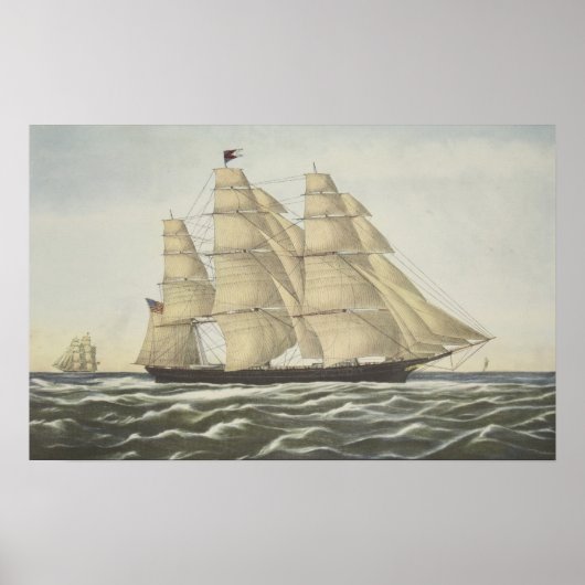 Clipper Ship, Flying Cloud Poster (Voorkant)